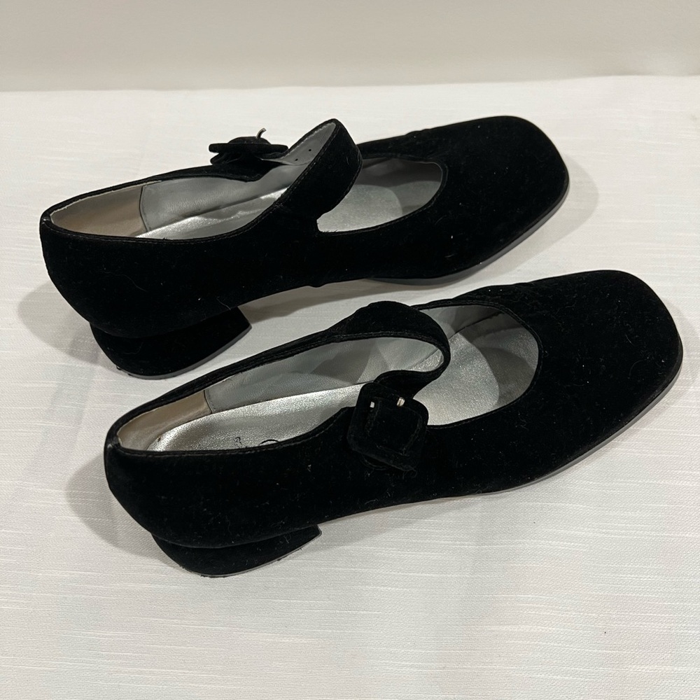 Expressions Footwear Mary Jane Black Velour Shoes - Picture 6 of 6